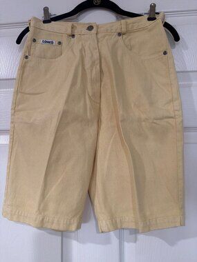 Ashworth Beige Cotton Mens Casual Shorts Size S Made In USA